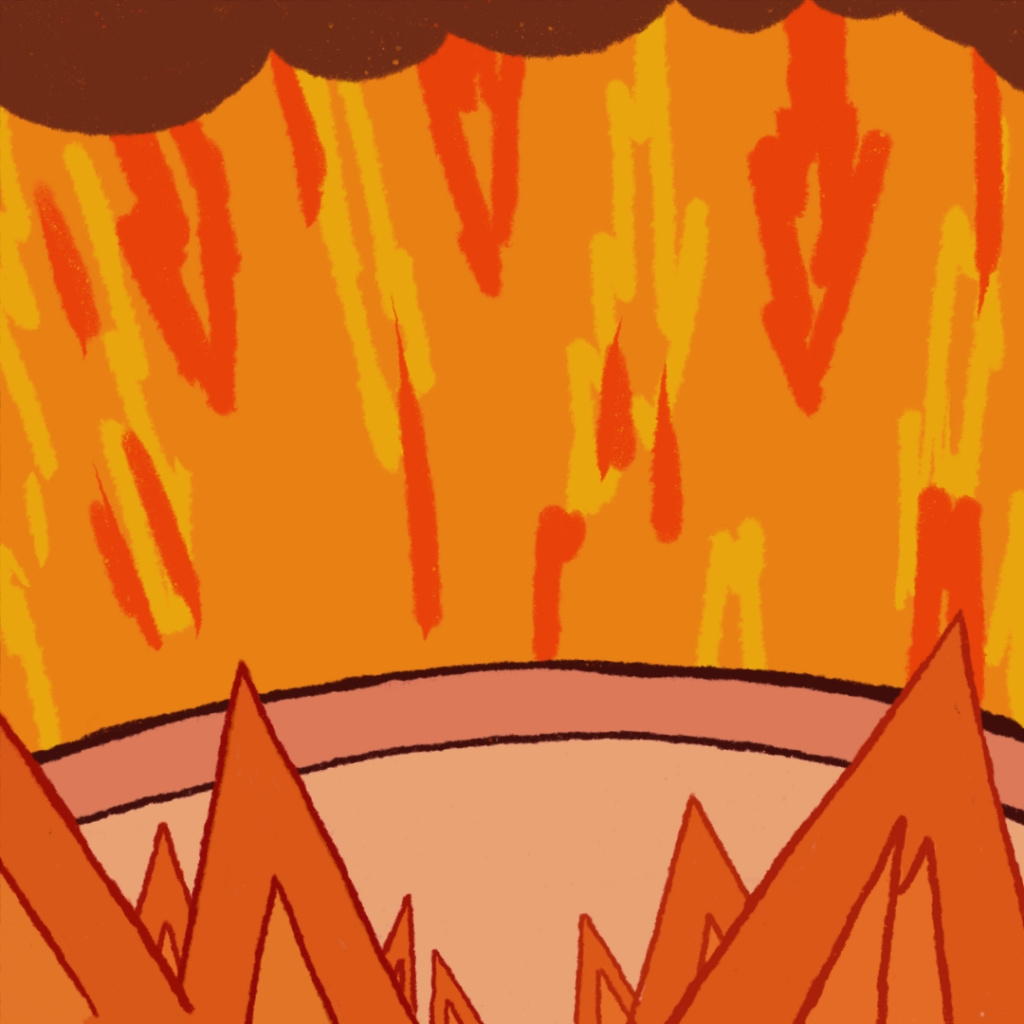 Illustration of a fire